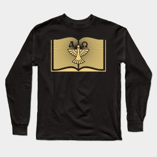 The dove is a symbol of the Holy Spirit, and an open bible Long Sleeve T-Shirt